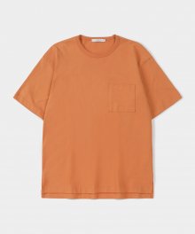 USA 코튼 오버핏 포켓 티셔츠 MOSS ORANGE