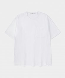 USA 코튼 오버핏 포켓 티셔츠 OVER WHITE