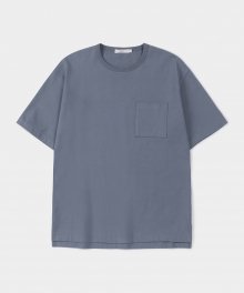 USA 코튼 오버핏 포켓 티셔츠 MOSS BLUE