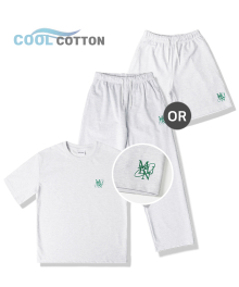 [SET] Coolcotton Needlework 1/2 T-shirt_White Melange