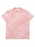 OSSAK ICE CUBE 반팔 집업 티셔츠 W_Pink