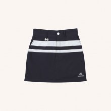 W COLOR BLOCK WOVEN SKIRT