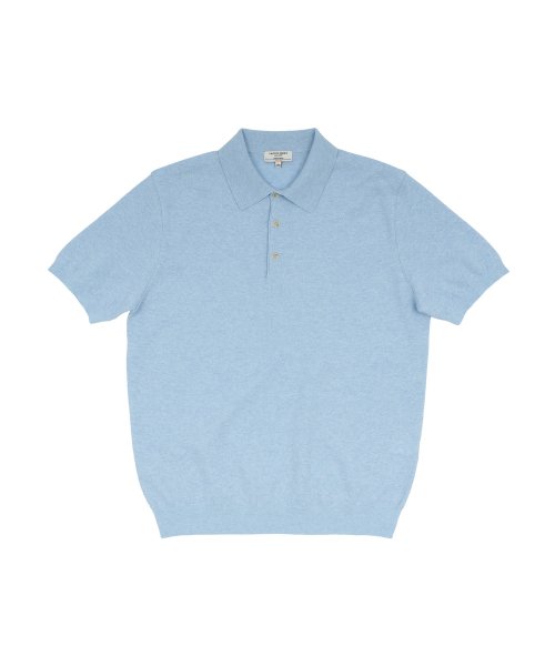 Vintage linen pique polo knit (sky)