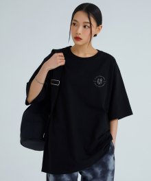 해피콜리 프렌즈 하프 티셔츠 블랙