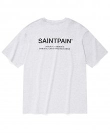 SP 베리에이션 로고 티셔츠-애쉬 멜란지 블랙