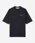 오프 화이트(Off White) 남성 카라바지오 크라우닝 반소매 티셔츠 - 블랙 / OMAA119S22JER0041001