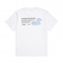 내셔널지오그래픽 N222UTS971 핑크 웨일 백 아트웍 반팔 티셔츠 WHITE