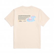 내셔널지오그래픽 N222UTS971 핑크 웨일 백 아트웍 반팔 티셔츠 BEIGE