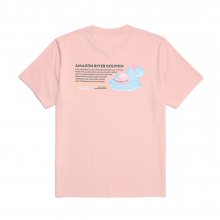 내셔널지오그래픽 N222UTS971 핑크 웨일 백 아트웍 반팔 티셔츠 SILVER PINK