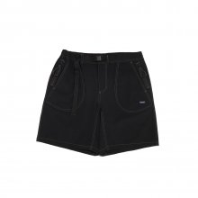 Belted flap pocket utility shorts BLACK_FN2WP12U