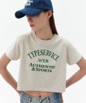 타입서비스(TYPE SERVICE) Arch Logo Crop T-Shirt [Oatmeal]