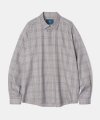 Greyish Glen Check shirt S99 Purple Gray