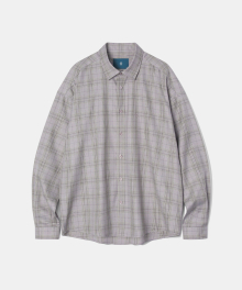 Greyish Glen Check shirt S99 Purple Gray