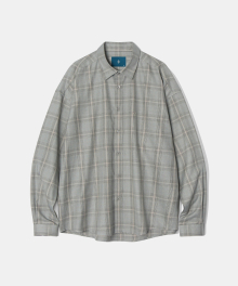 Greyish Glen Check shirt S99 Beige Gray