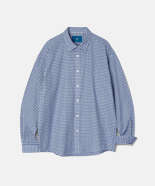 다이아몬드 레이라 Gingham Check shirt S101 Blue