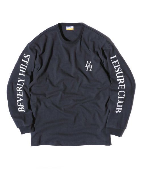 BH LEISURE CLUB L/S T-SHIRTS (NAVY)