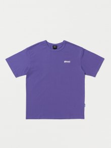 Back Slogan Half T-Shirt_Purple