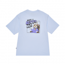 (22SS) 백 토끼 반팔 티셔츠 스카이블루