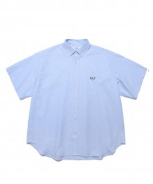 (THE BIG) YALE WAPPEN OXFORD SS SHIRT BLUE