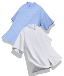 [ONEMILE WEAR] 2PACK BIG OXFORD SS SHIRT WHITE / BLUE