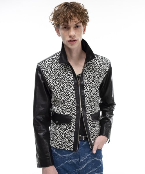 fake Leather Jacket Leopard