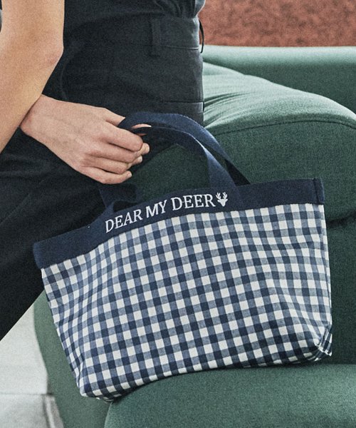 디어마이디어(DEARMYDEER) 방수) Logo tote bag_ Navy - 33,000 | 무신사 스토어