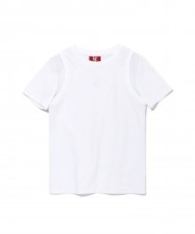 Mesh slit T-shirt - WHITE