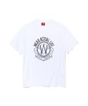 우알롱(WOOALONG) Circular crack T-shirt - WHITE