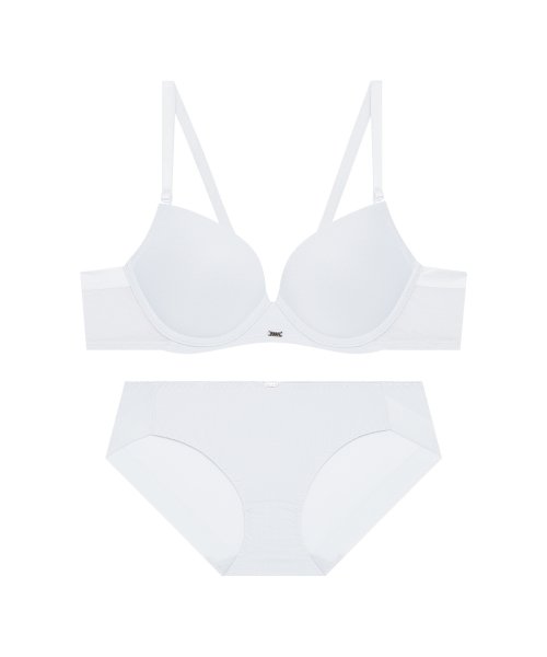 엘르이너웨어(ELLE INNERWEAR) 쿨 컴포트 화이트 노와이어 브라 팬티 세트 - 23,000 | 무신사 스토어