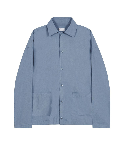 Кардиган IRO152 из льна с двойным карманом Indigo Blue