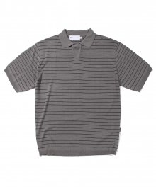 Striped Half Knit (Gray)