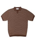 킹아카이브(THE K-ING ARCHIVES) Striped Half Knit (Brown)