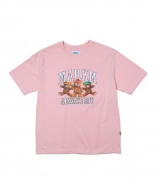 BEAR FRIENDS GRAPHIC T-SHIRTS PINK