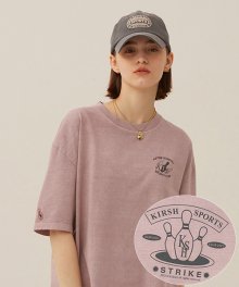 키르시 스포츠 피그먼트 숏 슬리브 티셔츠 [핑크]