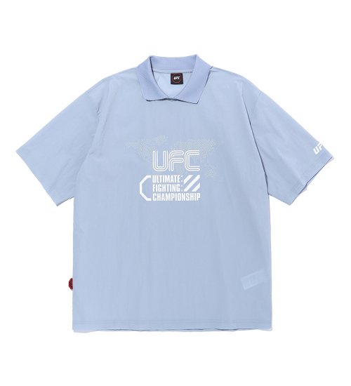 Голубое поло UFC UT Woven Light Blue U1PST1101LB