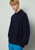 우마뭉(UMARMUNG) Supima cotton combination boucle sweatshirt_Navy