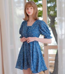 Daisy Puff Dress BLUE