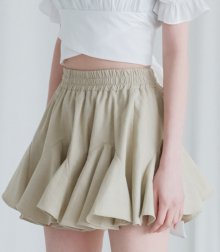 curling mini pants skirt BEIGE