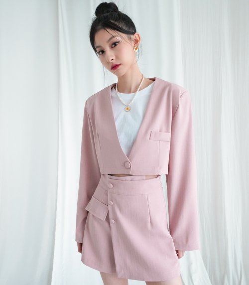 jane daddy cropped jacket PINK