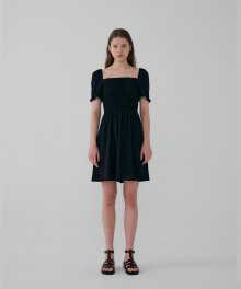 Smocked Mini Dress Black (JWDR2E923BK)