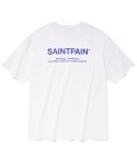 세인트페인(SAINTPAIN) SP 베리에이션 로고 티셔츠-화이트 블루