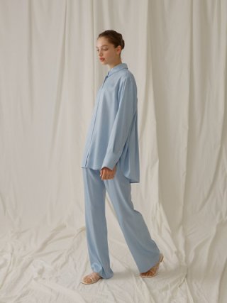 일립시스(ELLIPSIS) SILKY TROUSERS (SKY BLUE)