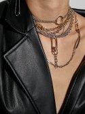 레브(REVE) [Silver 925] two-toned  bold  necklace