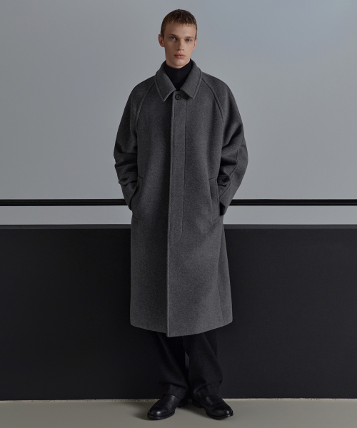 Оверсайз пальто балмакаан из кашемира [Medium Grey]