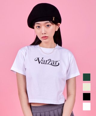 바잘(VARZAR) 리프 VZ 로고 크롭 반팔 티셔츠 (4color) 상품 이미지