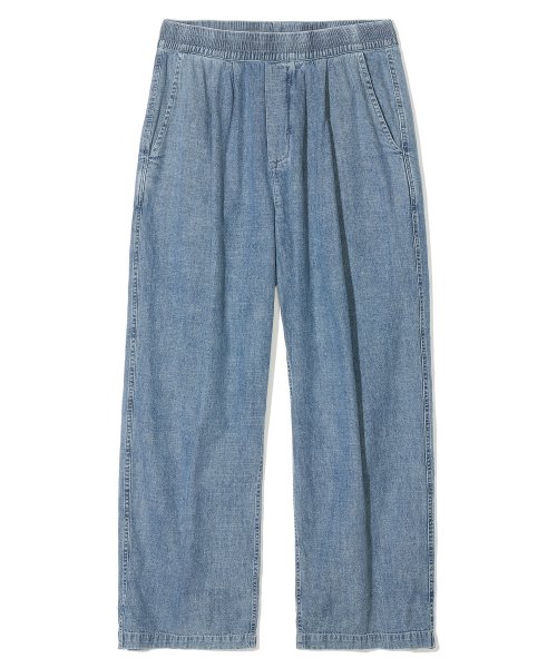 파르티멘토() 스톤 워싱 데님 와이드 이지 팬츠 블루 상품 이미지