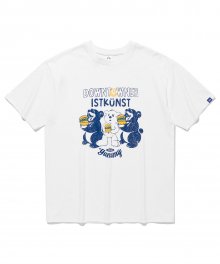 다운타우너_3 베어즈 티셔츠 화이트(IK2CMMT520B)