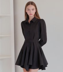 Bella frill dress BLACK