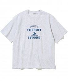 california swimming s/s tee 1% melange