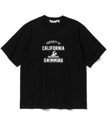 california swimming s/s tee black